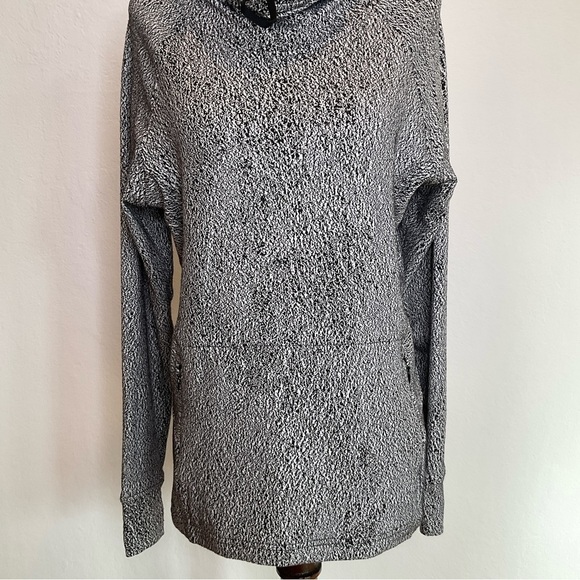 Lululemon Scuba Neck Hoodie Pullover Size 4 Heathered Black - Picture 4 of 12